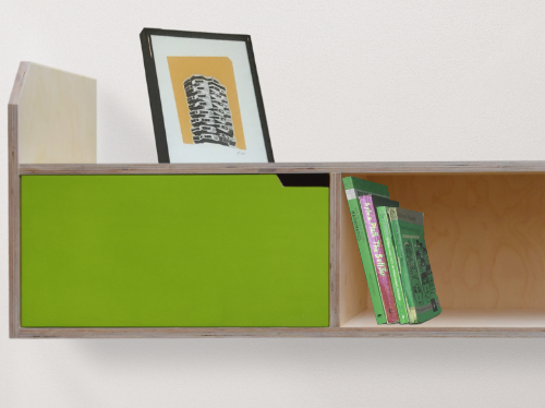 Matt Horwood Furniture Horizontal Cabinet Green doors